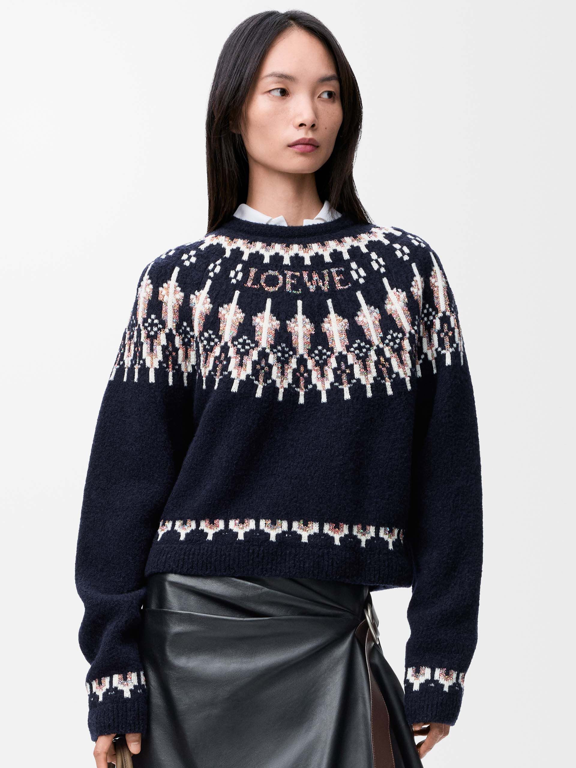 ロエベ　マッシュルーム ニット ロエベ LOEWE マッシュルームルーズフィットニットセーター H526Y14KET